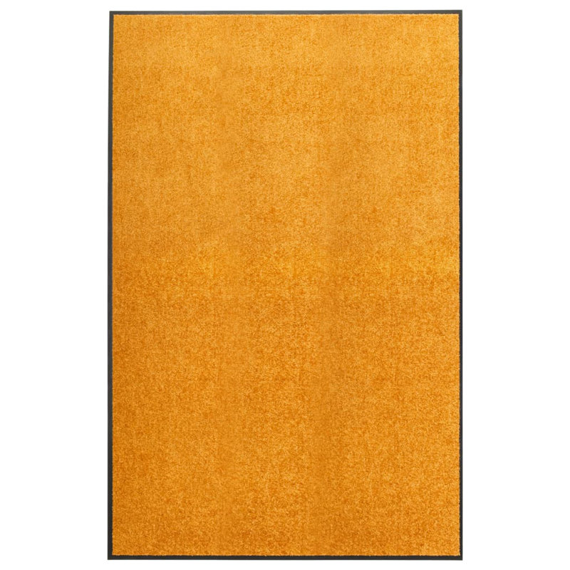 Deirore Non-Slip Indoor / Outdoor Doormat, Orange, 0.9cm H x 180cm W x 120cm L