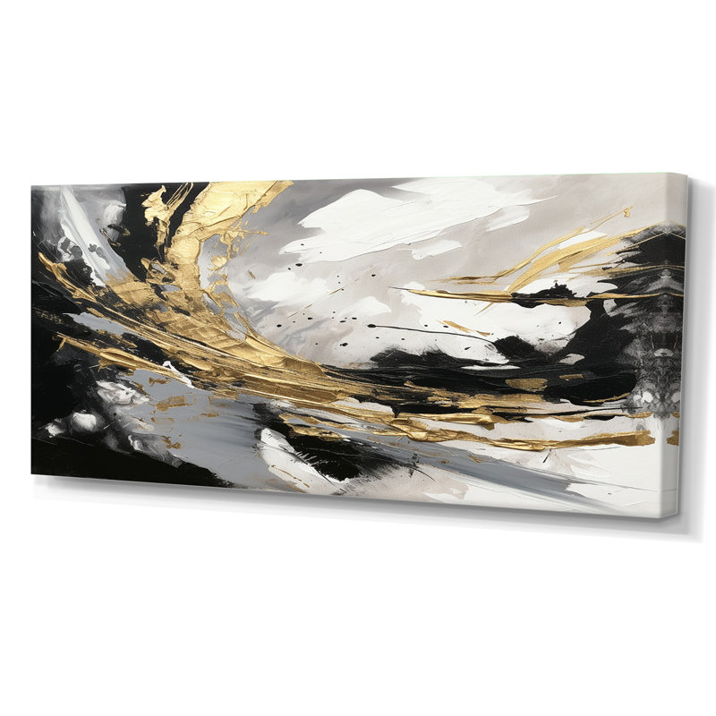 Mystery Awakening I - Art mural abstrait sur toile, H 28 po x l 60 po