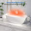 Baignoire de trempage autoportante de 65 po x 30 po avec drain escamotable et trop-plein, certifiée CUPC, conception élégante pour salles de bain modernes-121834083