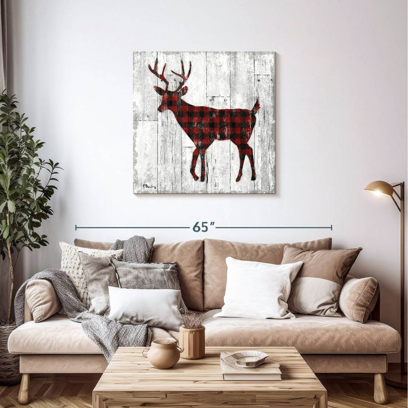 Crowle Wildwood Lodge Buffalo Check II, H 36 po x l 36 po