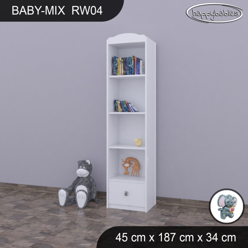 Baby Mix 187cm H Kids Cube, White, 187cm H x 45cm W x 34cm D