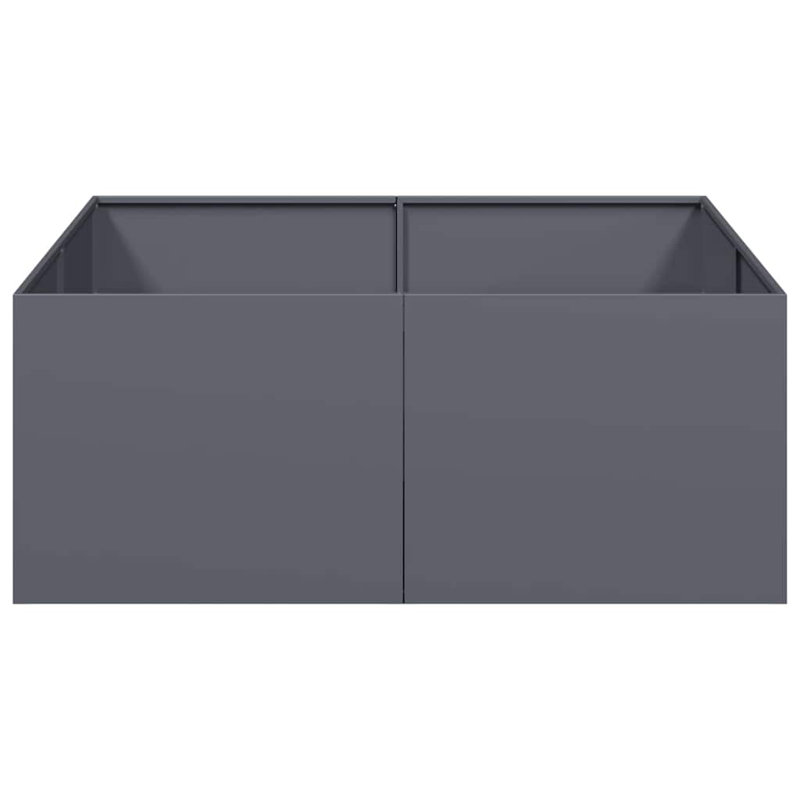 Planter 100X100Cm Steel, Anthracite, 40cm H x 100cm W x 100cm D