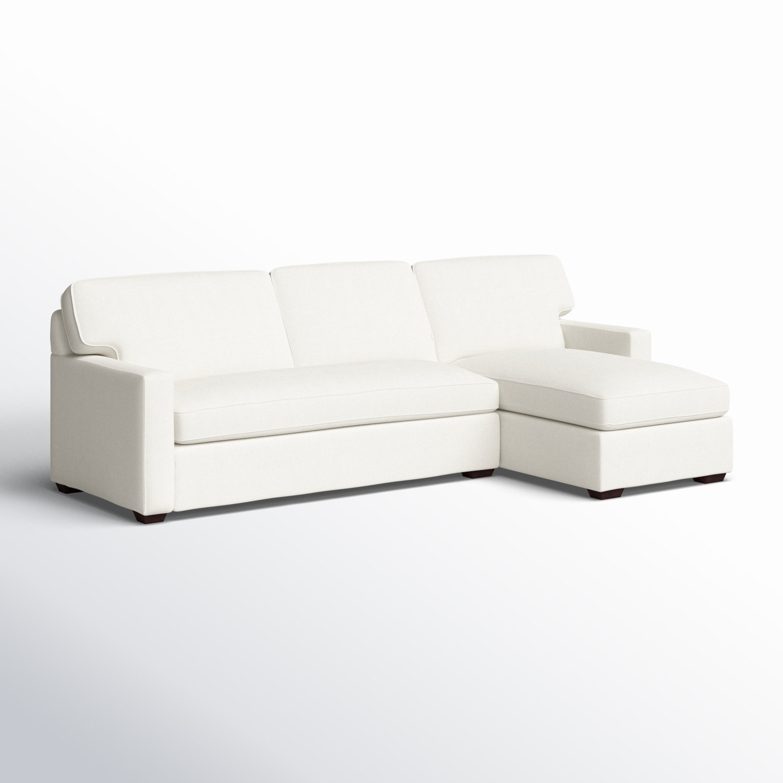 Taylor Upholstered Chaise L-Sectional, Nomad Snow Crypton® Chenille, Right Hand Facing