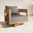 Swivel Teak Outdoor Lounge Chair , Sunbrella® Cushions Included
