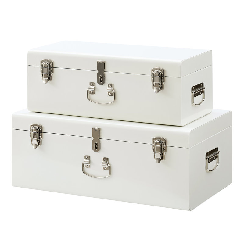 2 Piece Accent Trunk Set, Cream