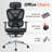 Breathable Mesh Office Chair with Footrest and Lumbar Support, Adjustable 3D Armrests, Reclining Tilt Function for Home Workspace-1300018659