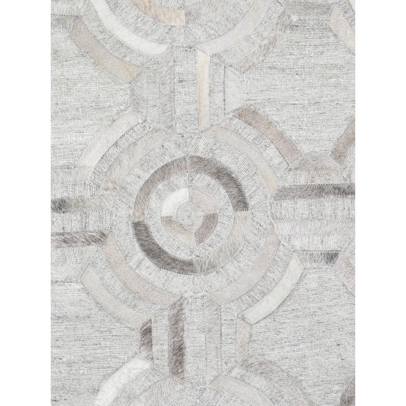 Leather Geometric Rug