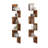 Set Of 2 Floating Corner Shelves For Wall,Rustic Brown