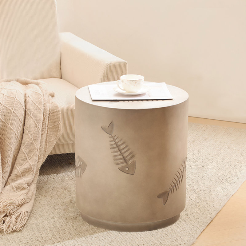 16'' MGO SIDE TABLE FISH PATTERN