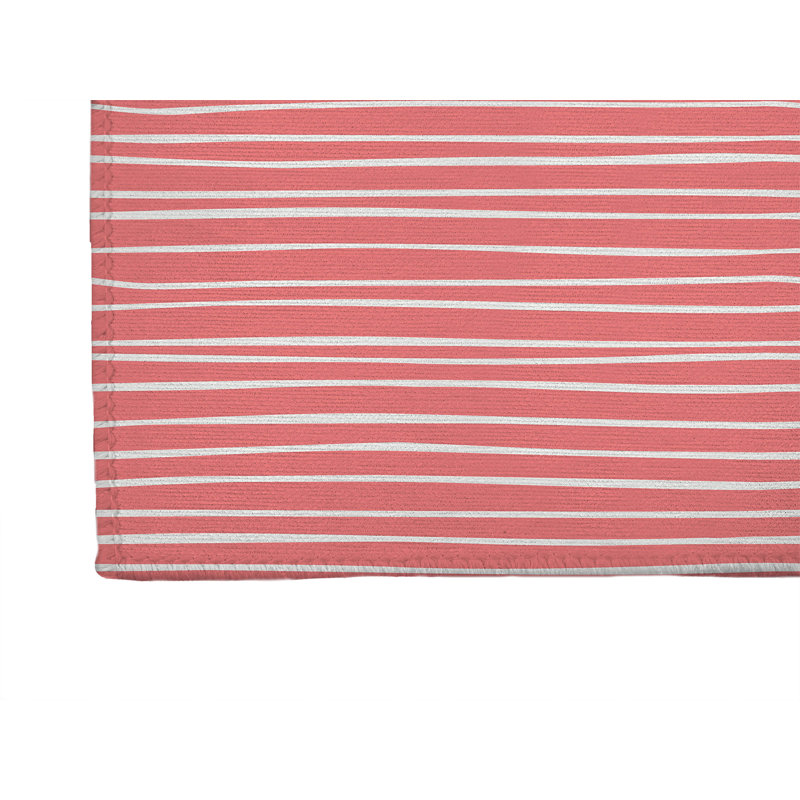 Tapis de cuisine à profil bas Spinal Colonne, Rectangle 2' x 3', Dusty Rose Striped