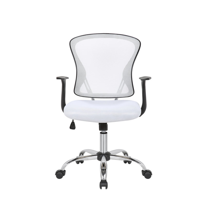 Mesh Office Chair, White, Fixed
