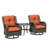 Tapan Wicker 2 - Person Patio Conversation Set with Cushions-1304791584