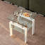 Table de salon en verre trempé transparent avec rangement, conception carrée, facile à nettoyer, convient à plusieurs pièces et espaces 2 combinaisons faciles