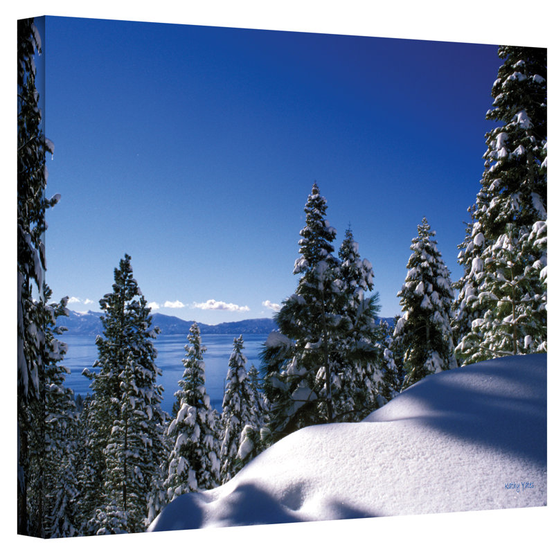 «Lake Tahoe in Winter» par Kathy Yates, reproduction de photo sur toile tendue, 16 po x 24 po