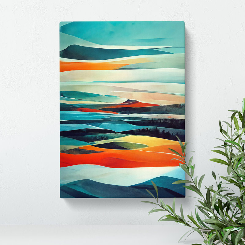 Meadow Landscape Abstract No.4 - Wrapped Canvas, 50cm H x 35cm W x 3cm D