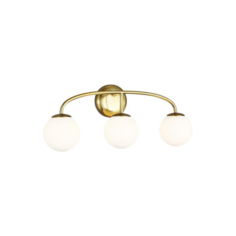 Alain 3 - Light Dimmable Vanity Light, Burnished Brass