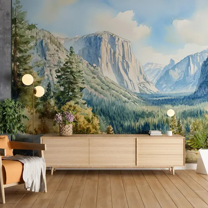Murale Yosemite Valley, L 138 po x l 105,96 po