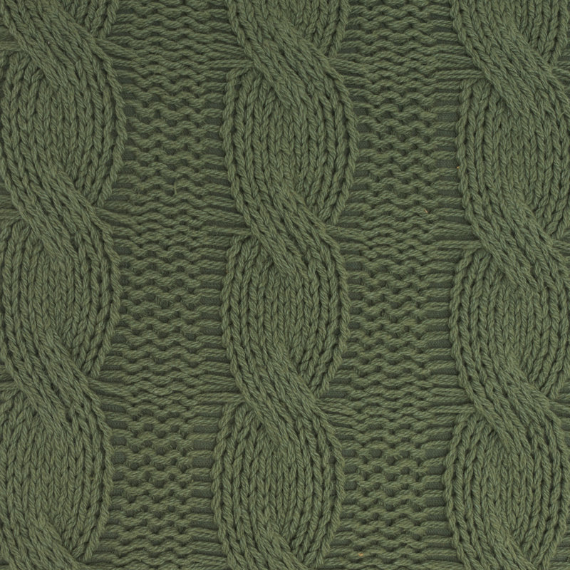 Cotton Reversible Throw Pillow, Green
