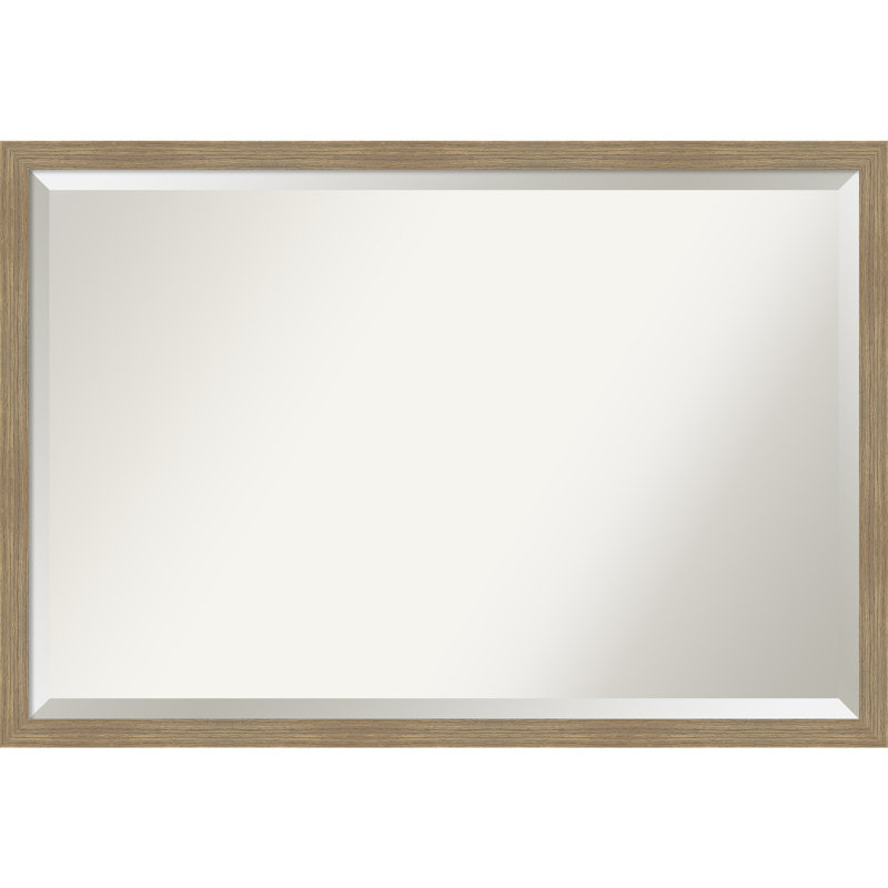 Miroir mural en bois Jobany, Rectangle, Brun, 26 po x 38 po