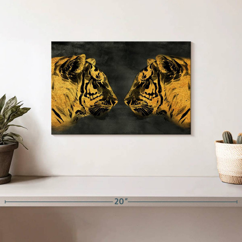 Golden Tigers, 8" H x 12" W