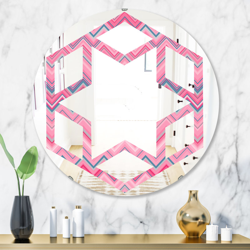 Miroir mural abstrait moderne et contemporain, 31,5 po x 31,5 po