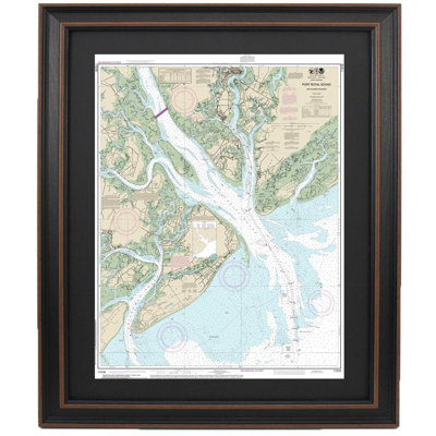 Hilton Head Island, Royal Sound And Inland Passages | Nautical Chart | Framed Print