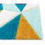 Tapis à poil long bleu / jaune Cobina-41645333