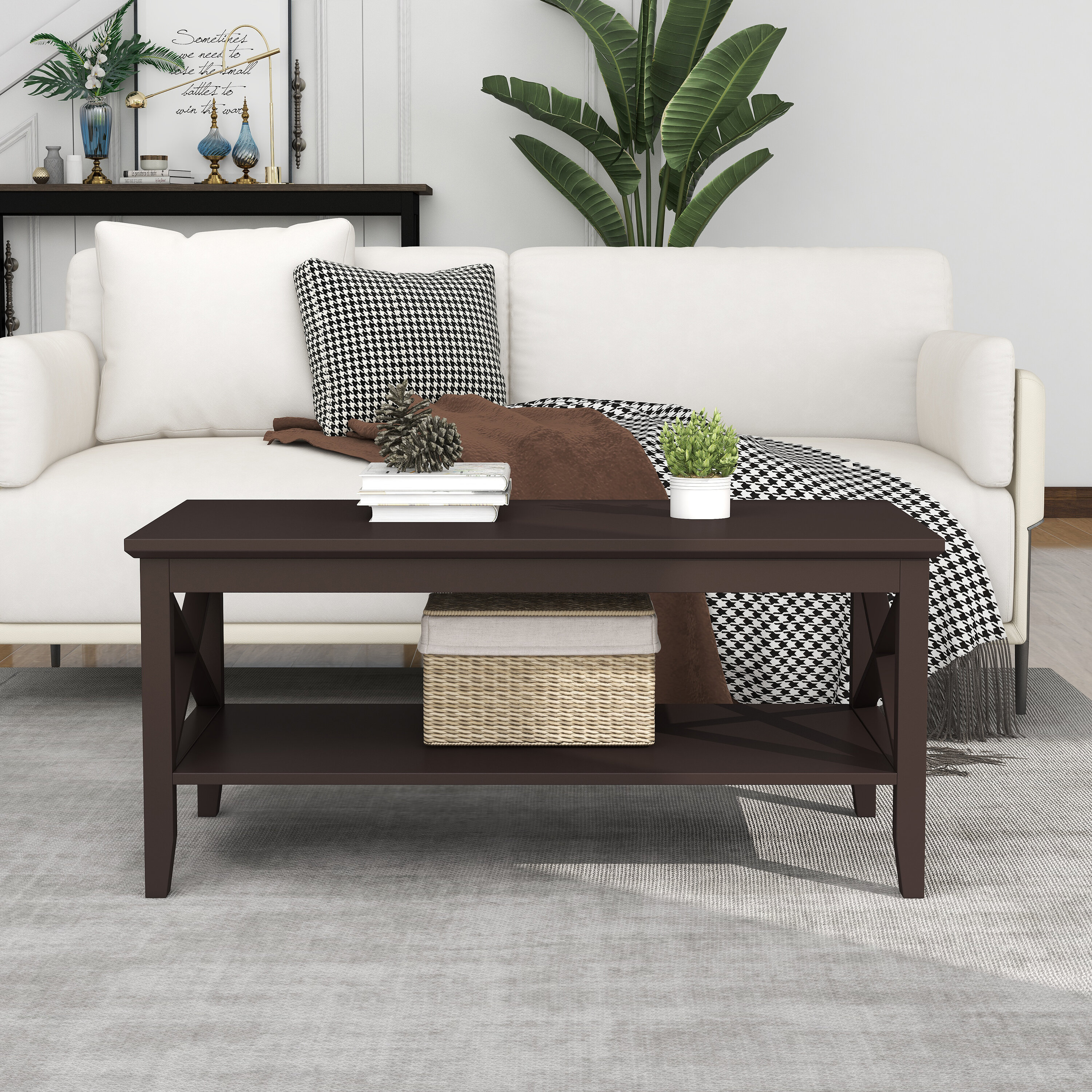 Eoghan Lift Top Frame Coffee Table with Storage Millwood Pines Color: Espresso