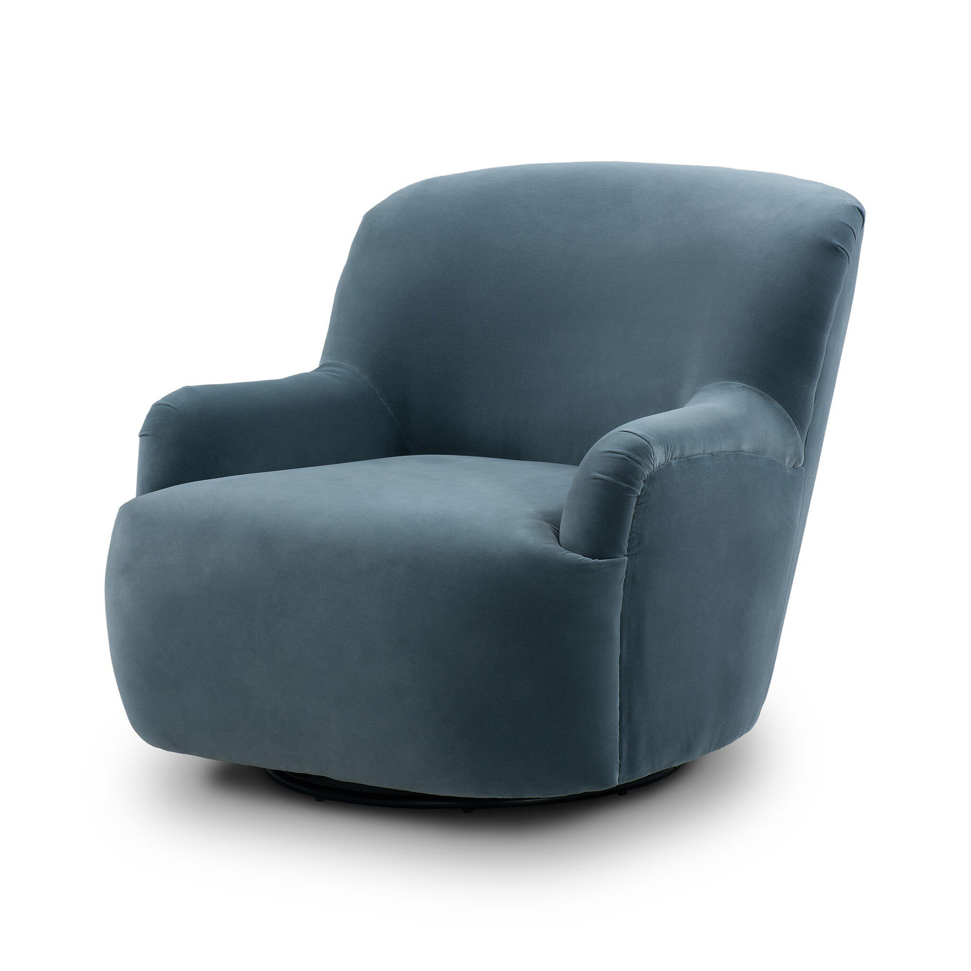 Maxton Upholstered Swivel Armchair, Surrey Bay Cotton Blend