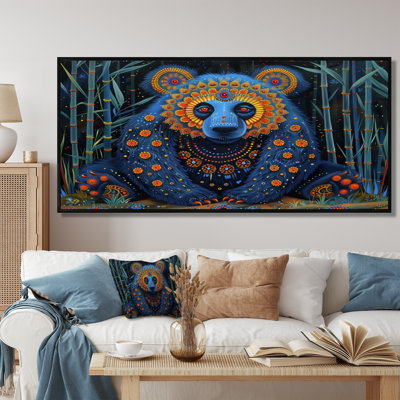 Décoration murale panda bleu bleu, mystique et panda II