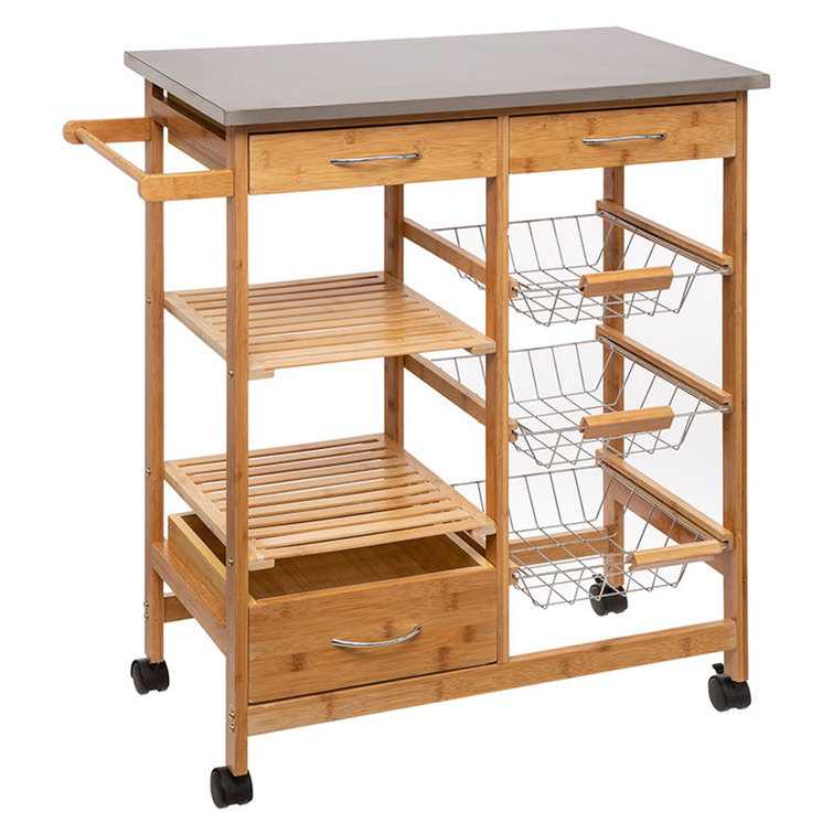 Union Rustic Patchogue Solid Wood Kitchen Trolley | Wayfair.co.uk