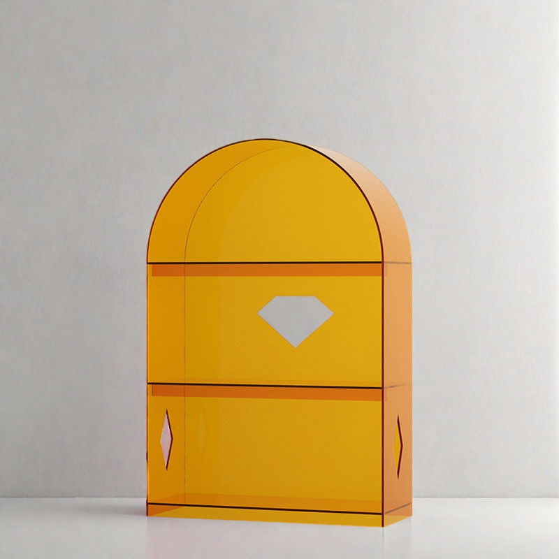 Bibliothèque créative et pratique, (3 tablettes) H 38,5 po x l 23,6 po x P 11 po, Orange