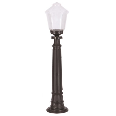 Aarjan Stained Glass Frosted Lamp Post (Full) Post Lantern