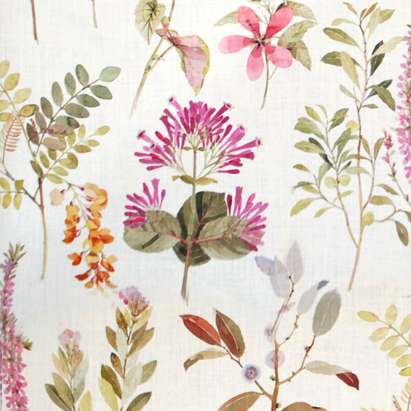 Tissu sissinghurst, Mauve / multicolores