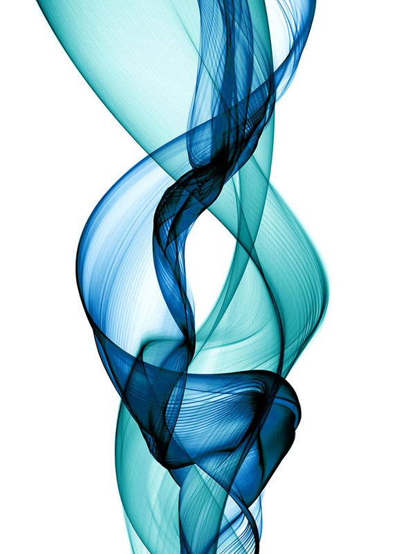 «Fluid Motion I» par Sofia Fox, impression sur toile, H 36 po x l 24 po, Couche de verre