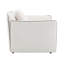 Chaise en chenille beige avec coussin