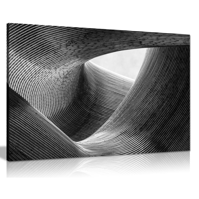 Architecture Curved Sculpture - Wrapped Canvas Print, 20cm H x 31cm W