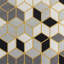 Black Modern Rug, Geometric Easy to Clean Rug For Living Room, Dining Room, Bedroom, Kitchen-1558399335