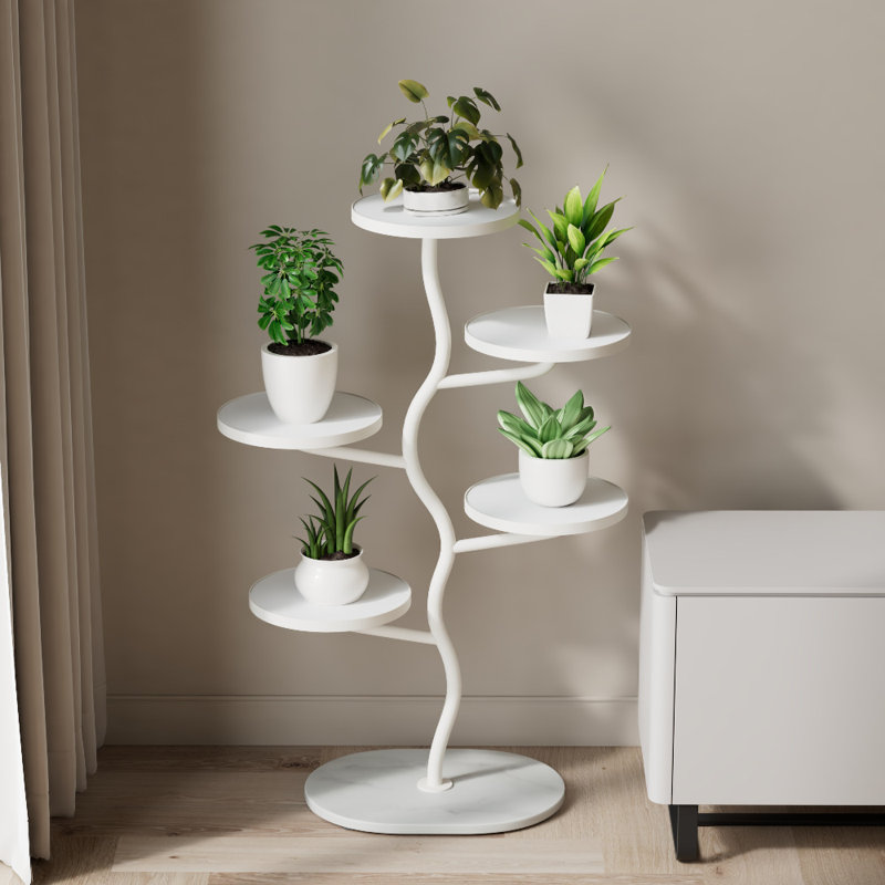 Support pour plante à 5 niveaux, Blanc