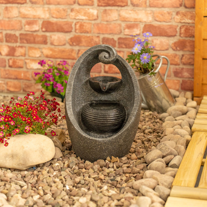 Struthers Outdoor Cascade Fountain with Lights