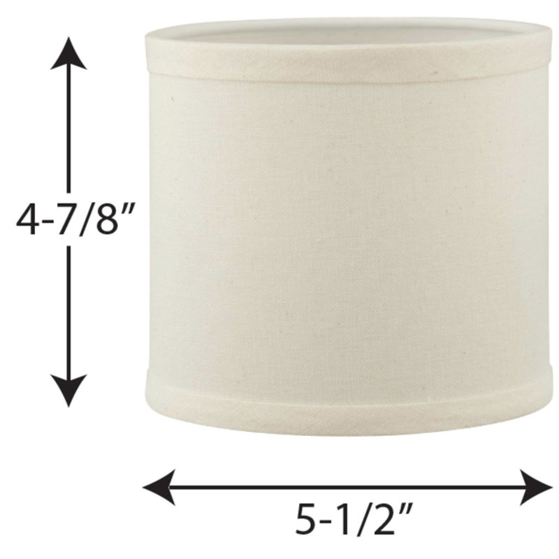 Abat-jour tambour en lin beige Armindo