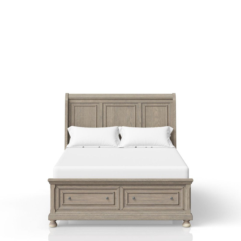 Grand lit de rangement gris antique, Antique Grey, Grand lit