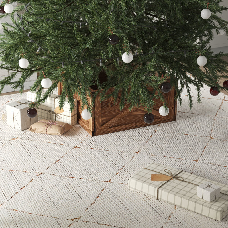 Collier pour arbre en bois massif St Ives, H 10,5 po x l 22 po, Blanc