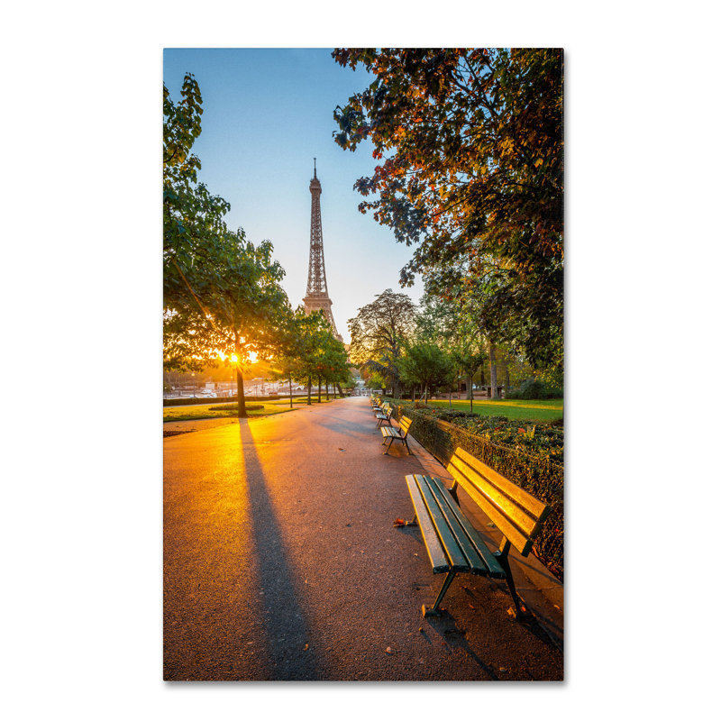 Morning Light Paris Landscape Canvas Art Print