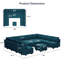 Canapé-lit modulaire en U 33,5 po Neemi-1643639091