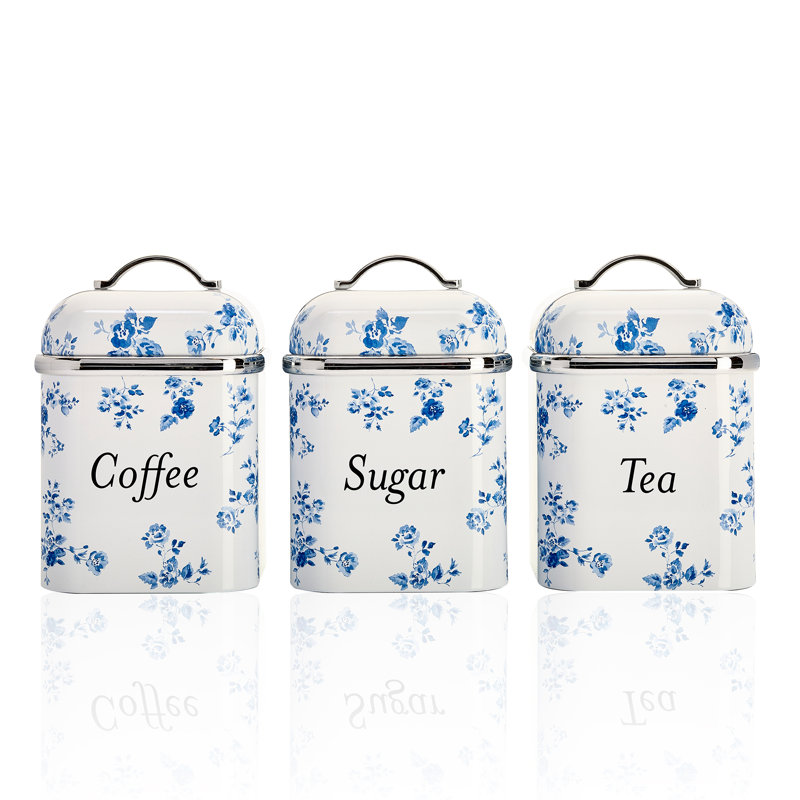 VQ - Laura Ashley 3Pc Canister Set, China Rose, 50.72