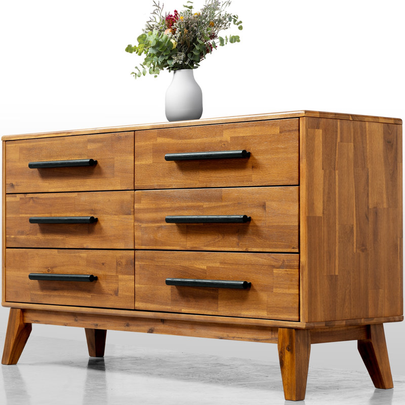 Commode double 6 tiroirs Legacy, Caramel