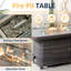 Rectangle Aluminium Propane Smokeless Fire Pit Table with Hidden Fuel Tank-675607958