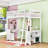 Karthika Wood Loft Bed With U-Shaped Desk, Drawers,Ladder And Storage Shelves-48948151-57975003