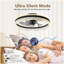 Ventilateur de plafond silencieux intelligent 20 "avec lumière - Lampe encastrée en cristal à DEL avec pales cachées et système de circulation d'air naturel, conçu pour la chambre à coucher, la chambre d'enfant et le bureau
